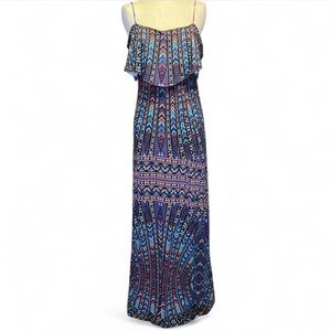 Tart Striped Multicolor Maxi Dress Spaghetti Straps